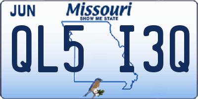 MO license plate QL5I3Q