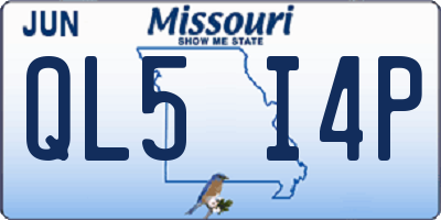 MO license plate QL5I4P