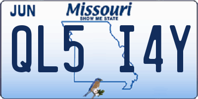 MO license plate QL5I4Y