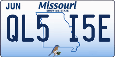 MO license plate QL5I5E