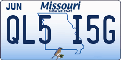 MO license plate QL5I5G