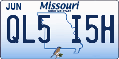 MO license plate QL5I5H