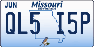 MO license plate QL5I5P