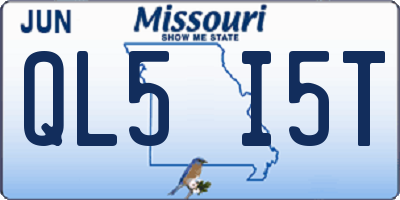 MO license plate QL5I5T