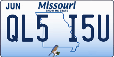 MO license plate QL5I5U