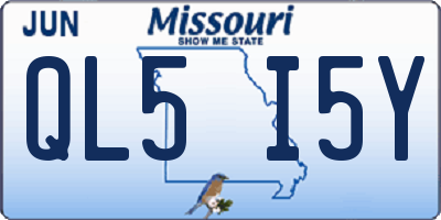 MO license plate QL5I5Y