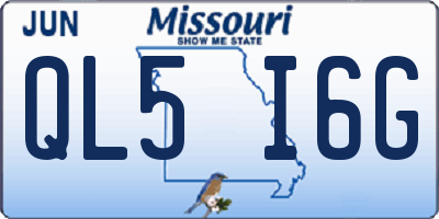 MO license plate QL5I6G