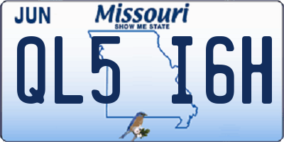 MO license plate QL5I6H