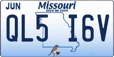 MO license plate QL5I6V