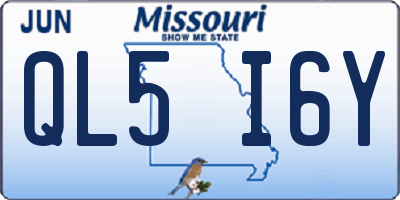 MO license plate QL5I6Y