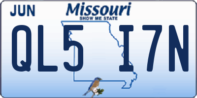 MO license plate QL5I7N