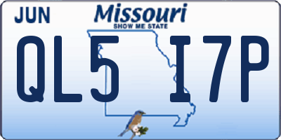 MO license plate QL5I7P