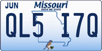 MO license plate QL5I7Q