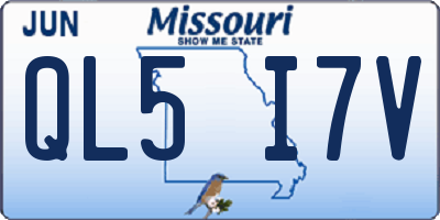 MO license plate QL5I7V