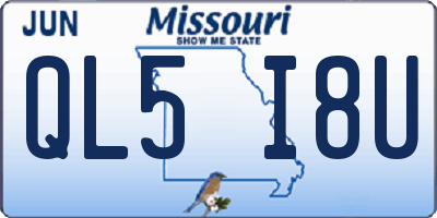 MO license plate QL5I8U