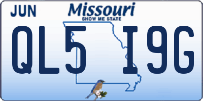 MO license plate QL5I9G