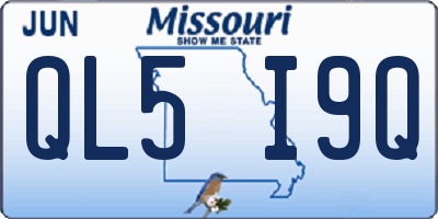 MO license plate QL5I9Q