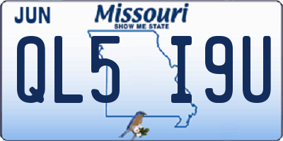 MO license plate QL5I9U