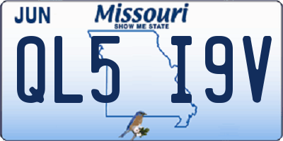 MO license plate QL5I9V