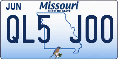 MO license plate QL5J0O