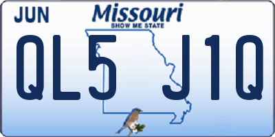 MO license plate QL5J1Q