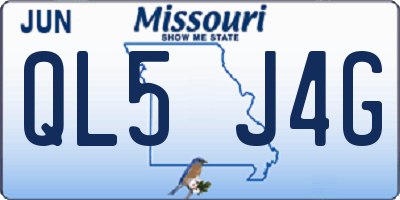 MO license plate QL5J4G