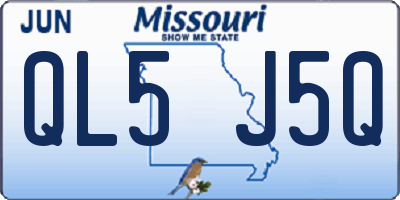MO license plate QL5J5Q