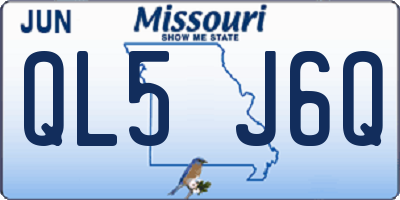 MO license plate QL5J6Q