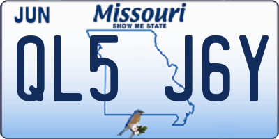 MO license plate QL5J6Y