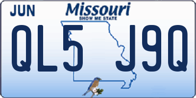 MO license plate QL5J9Q