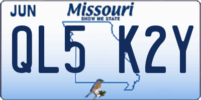 MO license plate QL5K2Y