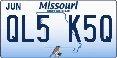 MO license plate QL5K5Q
