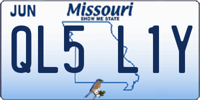 MO license plate QL5L1Y