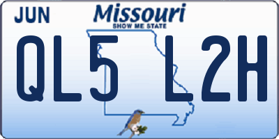 MO license plate QL5L2H