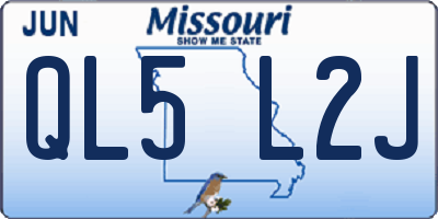 MO license plate QL5L2J
