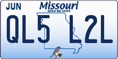 MO license plate QL5L2L