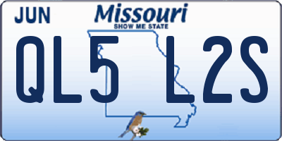 MO license plate QL5L2S