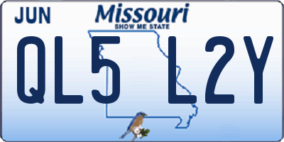 MO license plate QL5L2Y