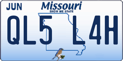 MO license plate QL5L4H