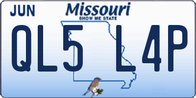 MO license plate QL5L4P