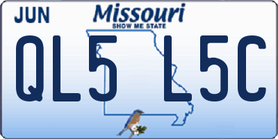 MO license plate QL5L5C