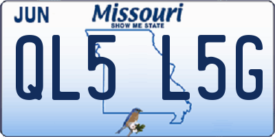 MO license plate QL5L5G