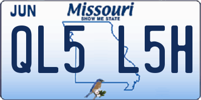 MO license plate QL5L5H