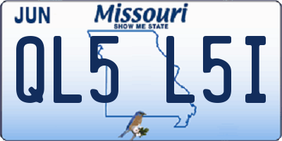 MO license plate QL5L5I