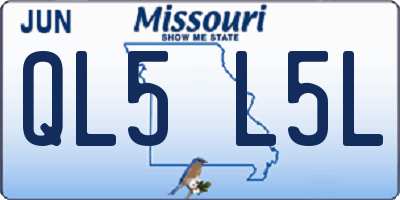 MO license plate QL5L5L