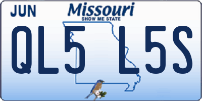 MO license plate QL5L5S