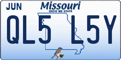 MO license plate QL5L5Y