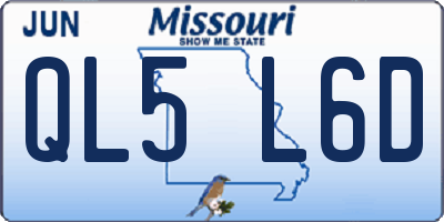 MO license plate QL5L6D
