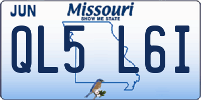 MO license plate QL5L6I