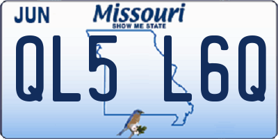 MO license plate QL5L6Q